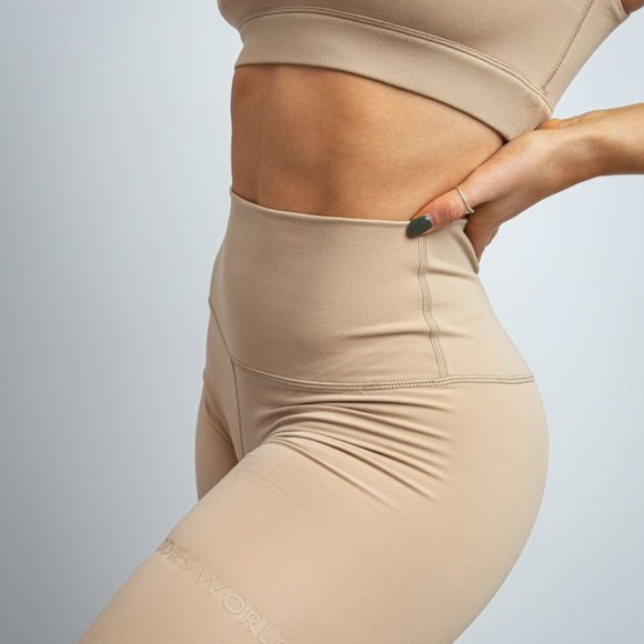 ABW Tan Leggings Size Small - Picture 2 of 4